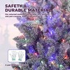 6FT Black Gradient Pencil Christmas Tree – Prelit with 100 Dual Color LEDs, Snow Flocked, 320 Branch Tips, Metal Stand - 4 of 4
