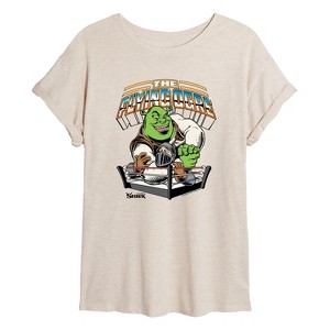 Women's - Shrek - Flying Ogre Oversized Graphic T-Shirt : Target