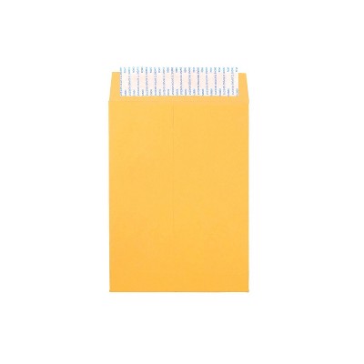 JAM Paper Peel & Seal Kraft Open End  Catalog Envelope 6 1/2" x 9 1/2" Brown 500/Pack (13034229C)