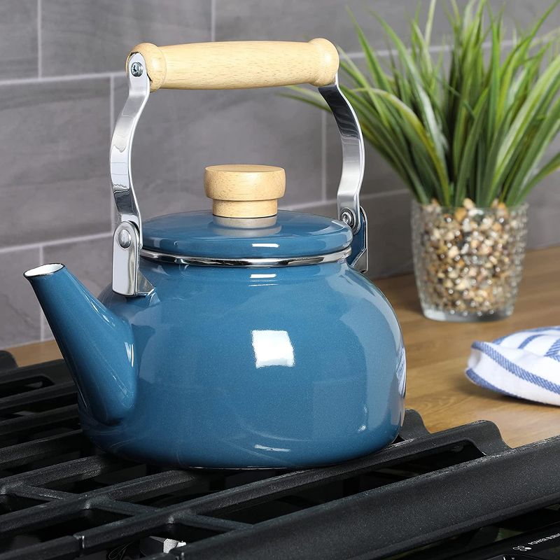 Mr. Coffee Quentin 1.5 Quart Tea Kettle With Fold Down Handle in Blue, 5 of 6