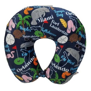 WOLF State Souvenir Printed Fiber Filled Travel Neck Pillow - 1 of 4