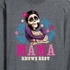 Men's Disney Imelda Mama Knows Best Long Sleeve Graphic T-Shirt - Heather Charcoal - 3 X-Large - 2 of 4