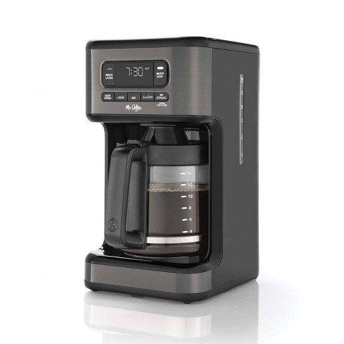 Mr. Coffee 14 Cup Programmable Coffee Maker Dark Stainless Steel Target