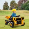 Qaba Kids Ride on Dump Truck, 12V Ride on Electric Car UTV w/ Electric Dump Bed, Shovel, Spring Suspension Wheels, Music Player & Headlights - 3 of 4