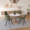LeisureMod Bristol Round Dining Table – MDF Top with Natural Wood Steel Pedestal Base, Modern Kitchen & Dining Room Table, Accent Table - 2 of 4