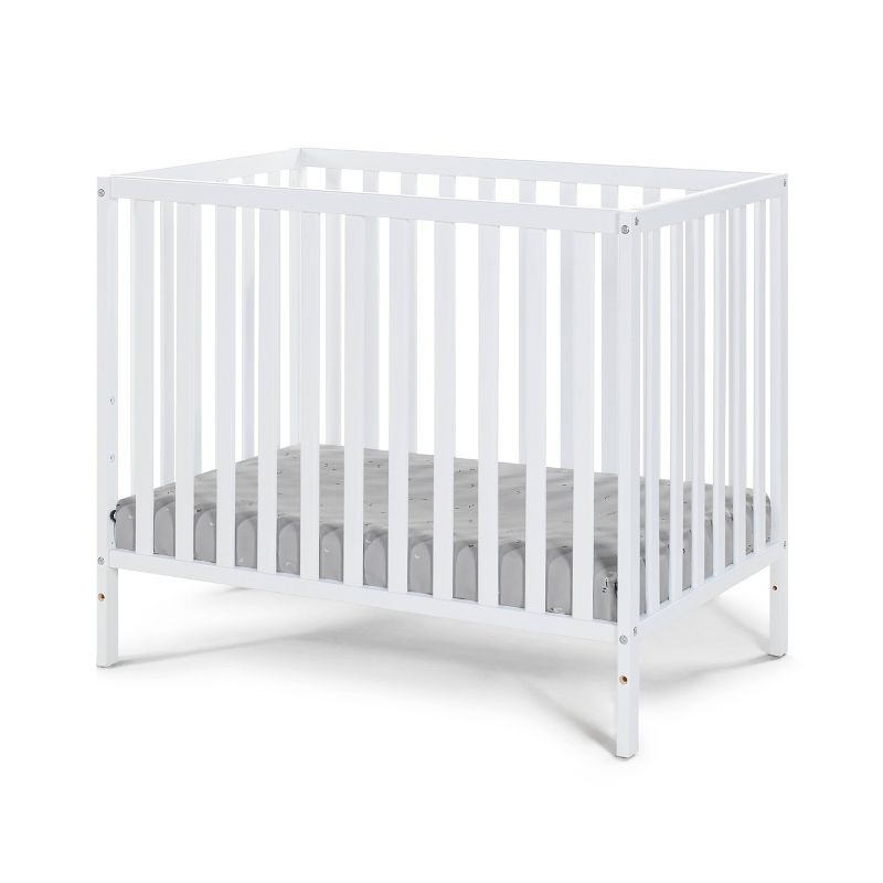 Suite Bebe Palmer 3-in-1 Convertible Mini Crib with Mattress Pad - White, 4 of 8