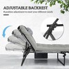 Folding Chaise Lounge Pool Chair with 4-level Reclining Back, Cushion, Side Pocket, Headrest - 4 of 4