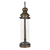 Alpine Corporation 21" Battery Gold Metal and Glass LED Indoor Outdoor Decorative Lantern Off-White: Iron Craftsmanship, 1-Year Warranty - 3 of 4