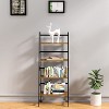 KTMBDW Ladder Bookshelf, 4 Shelf Bookcase Industrial Bookshelf Wood and Metal Bookshelves, Book Storage Shelves for Living Room, Bedroom, Home Office - 2 of 4