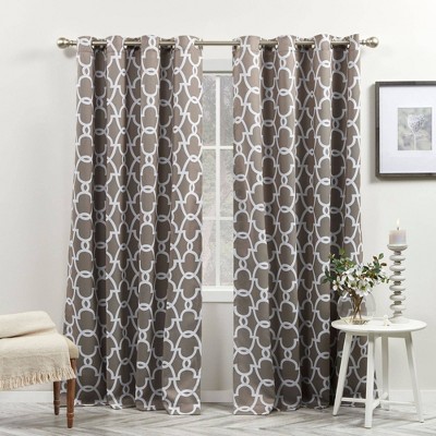 Marlie Set of 2 Printed Blackout Curtains Woven Thermal Insulated Panels 