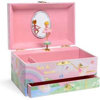 Sanrio Hello Kitty Pink Wood Jewelry Box with Tray - Officially Licensed Authentic