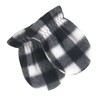 Hudson Baby Infant and Toddler Fleece Trapper Hat and Mitten 2pc Set, Black White Plaid - 2 of 3