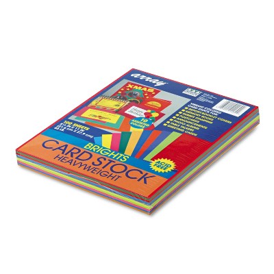 Pacon Array 65 lb. Cardstock Paper 8.5" x 11" Assorted Colors 100 Sheets/Pack (101169) P101169