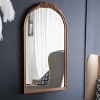 GlasFlength Decorative Wall Mirrors Classic Mirror Wall Mirror Decorative Arched Mirror Vanity Mirror for Living Room, Brown, 22.8"*2"*41.9" - 2 of 4