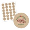 Big Dot of Happiness Friends Thanksgiving Feast - Friendsgiving Party Circle Sticker Labels - 24 Count - 2 of 4