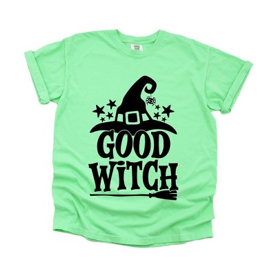 Simply Sage Market Women's Good Witch Broom Short Sleeve Garment Dyed Tee