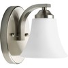 Progress Lighting Adorn 1-Light Bath Fixture, Brushed Nickel, Etched Glass Shade, Up/Down Mounting, Damp Rated - 3 of 3