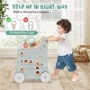 SEVOBAL Baby Walkers 2-in-1 Activity Center with Dessert Sorter Adjustable Clock Maze Shop Window for Toddlers, Green, 12.5"*14"*16.5" - 4 of 4
