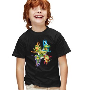 Teenage Mutant Ninja Turtles Turtle Power Youth T Shirt, Black - 1 of 4