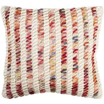 Candy Cane Looped  Pillow - Candy Red - 20" x 20" - Safavieh .