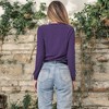 Anna-Kaci Women's Long Sleeve Knit Top with Asymmetrical Button Detail and Ribbed Texture - 4 of 4