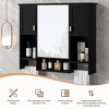 ChicFurnit Bathroom Storage Cabinet Modern Wall Mounted Medicine Cabinet with Mirror and Towel Bar for Bathroom Use, Black, 39.37"*20.47"*7.28" - 4 of 4