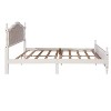 YOOCOZZ Queen Size Pine Wood Bed with Upholstered Headboard,Panel Footboard and Four Support Feet - 3 of 4