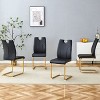 CAVINAS Modern PU Leather Dining Chair with Silver Metal Legs, Ergonomic Design, for Office, Restaurant, Kitchen - 2 of 4