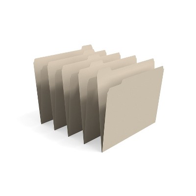 Staples Manila File Folders Letter 5 Tab Assorted Position 100/Box 116699
