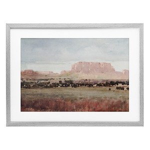 Stupell Industries Earthy Canyon Mesa Framed Print Under Glass Art - 1 of 4