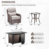 Gymojoy 5 Pieces/7 Pieces Outdoor Fire Pit Table with Patio Swivel Glider Chairs Table Set - 2 of 4