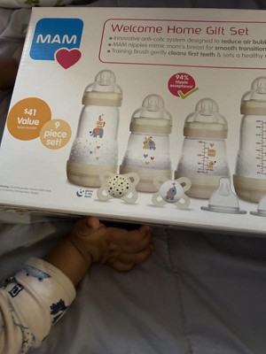  MAM Feed & Soothe Bottle & Pacifier Gift Set, Unisex, 0+  Months, 6-Count : Mam Bottle : Baby