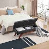 CAVINAS Rectangular Storage Ottoman Bench,Upholstered Ottoman with Solid Wood Feet for Living Room,Bedroom - 2 of 4