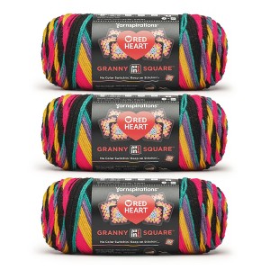 Red Heart All in One Granny Square Yarn 24 Pack-Rad Party - 1 of 4