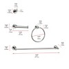Elegant Lighting Freya 4-Piece Bathroom Hardware Set in Chrome - 2 of 4
