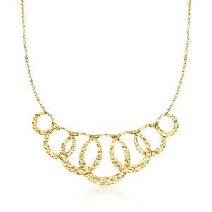 Ross-Simons Italian 18kt Gold Over Sterling Graduated Multi-Circle Necklace Size 18 - 1 of 3