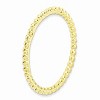 Black Bow Jewelry 1.5mm 14k Yellow Gold Plated Sterling Silver Stackable Beaded Band - 3 of 4