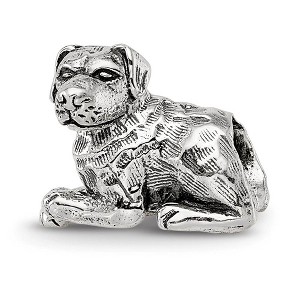Black Bow Jewelry Sterling Silver Rottweiler Bead Charm - 1 of 4