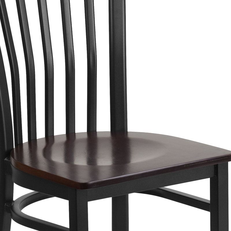 Flash Furniture Black School House Back Metal Restaurant Chair, 6 of 12
