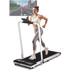 DeerRun A5 Pro Smart 2 in 1 Folding Treadmill Pink with Handrail, 300Lbs (Pink) - 1 of 4