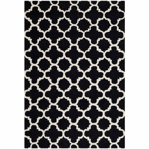 Cambridge Cam130 Hand Tufted Area Rug Black / Ivory 4' X 6' - Safavieh ...