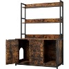 Acekool 52" Cat Litter Cabinet - Hidden Box with Shelves & Scratching Pad - 3 of 4