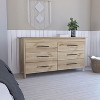 NicBex 6 Drawer Double Dresser for Bedroom,Chest of Drawers with Black Metal Handle Design,Storage Dressers for Bedroom - 2 of 4