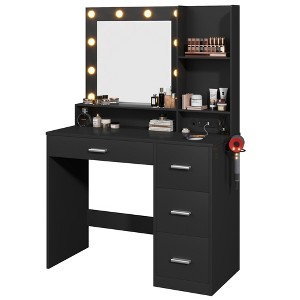 LACOO 39" Makeup Vanity Desk with Lights, Mirror and Power Outlet - 1 of 4