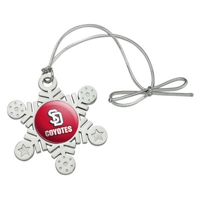 South Dakota Secondary Logo Metal Snowflake Christmas Tree Holiday Ornament