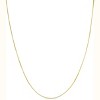 14k Yellow Gold or White Gold 0.7mm Single Extendable Solid Box Chain Adjustable Necklace, 16" - 18 Inch - 3 of 4