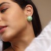 Women's The Twig Stud Earrings - Mint Green - 4 of 4
