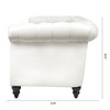 Kumasinova 84.65" Chesterfield Sofa with Rolled Arm, Modern PU Leather 3 Seater Sofa Couch, Upholstered Vintage Couch for Living Room - 4 of 4