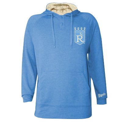 MLB Kansas City Royals Men's Hooded Raglan Henley Jersey