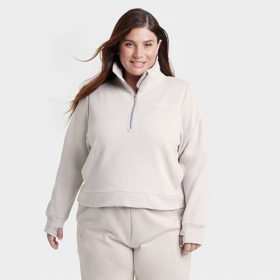 Women's Fleece Half Zip Pullover Sweatshirt - All In Motion™